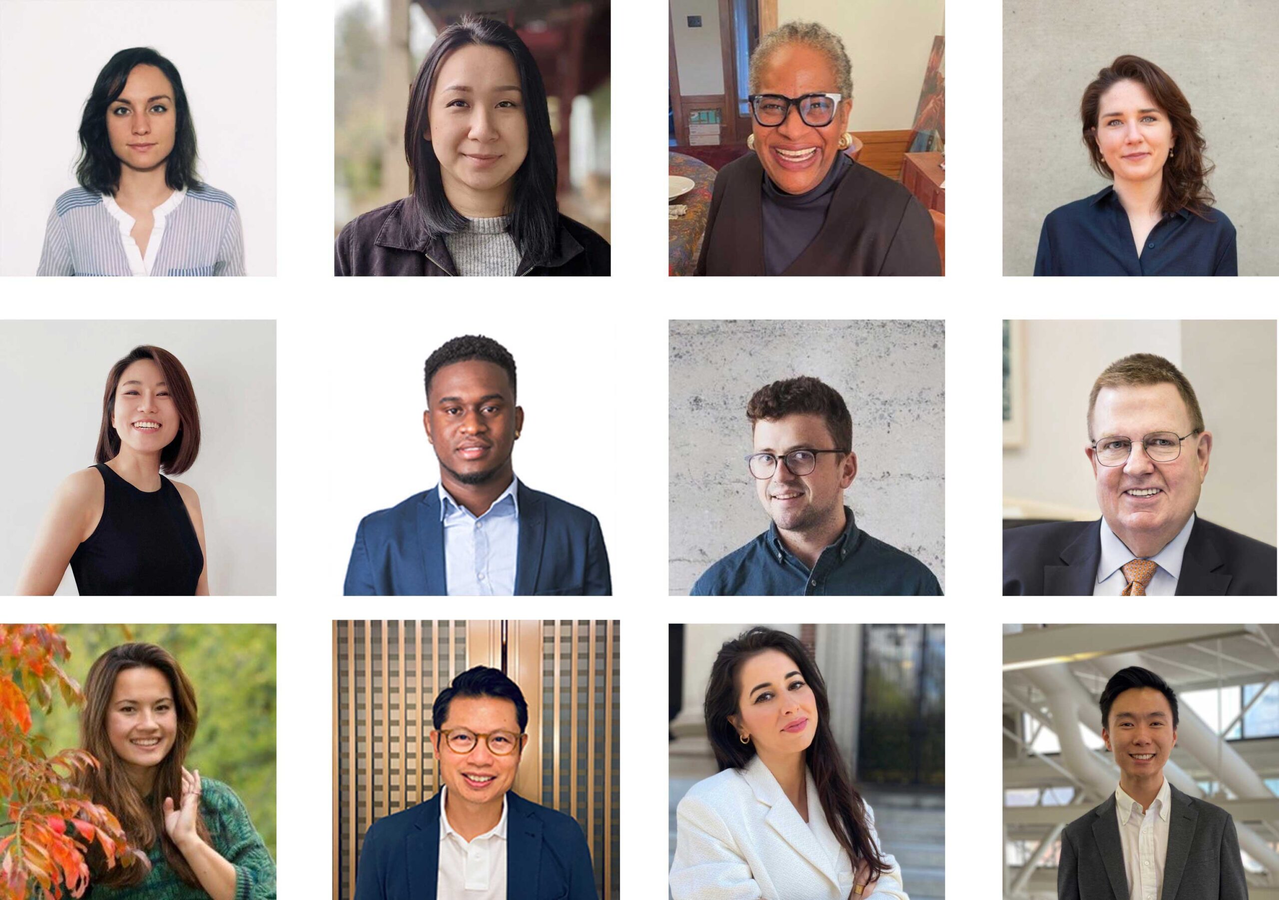 Headshots of students and donors