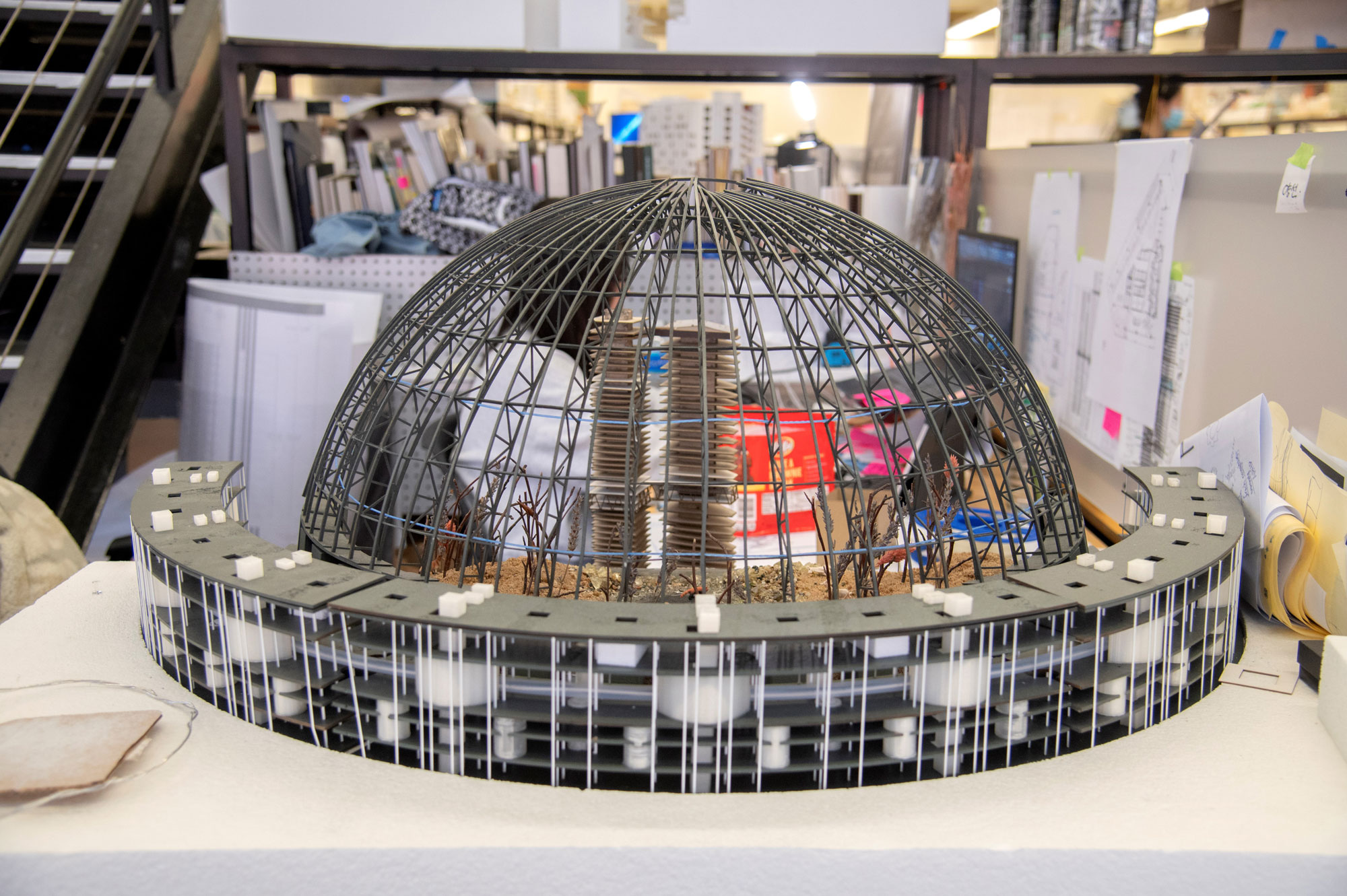 Image of student work in dome shape