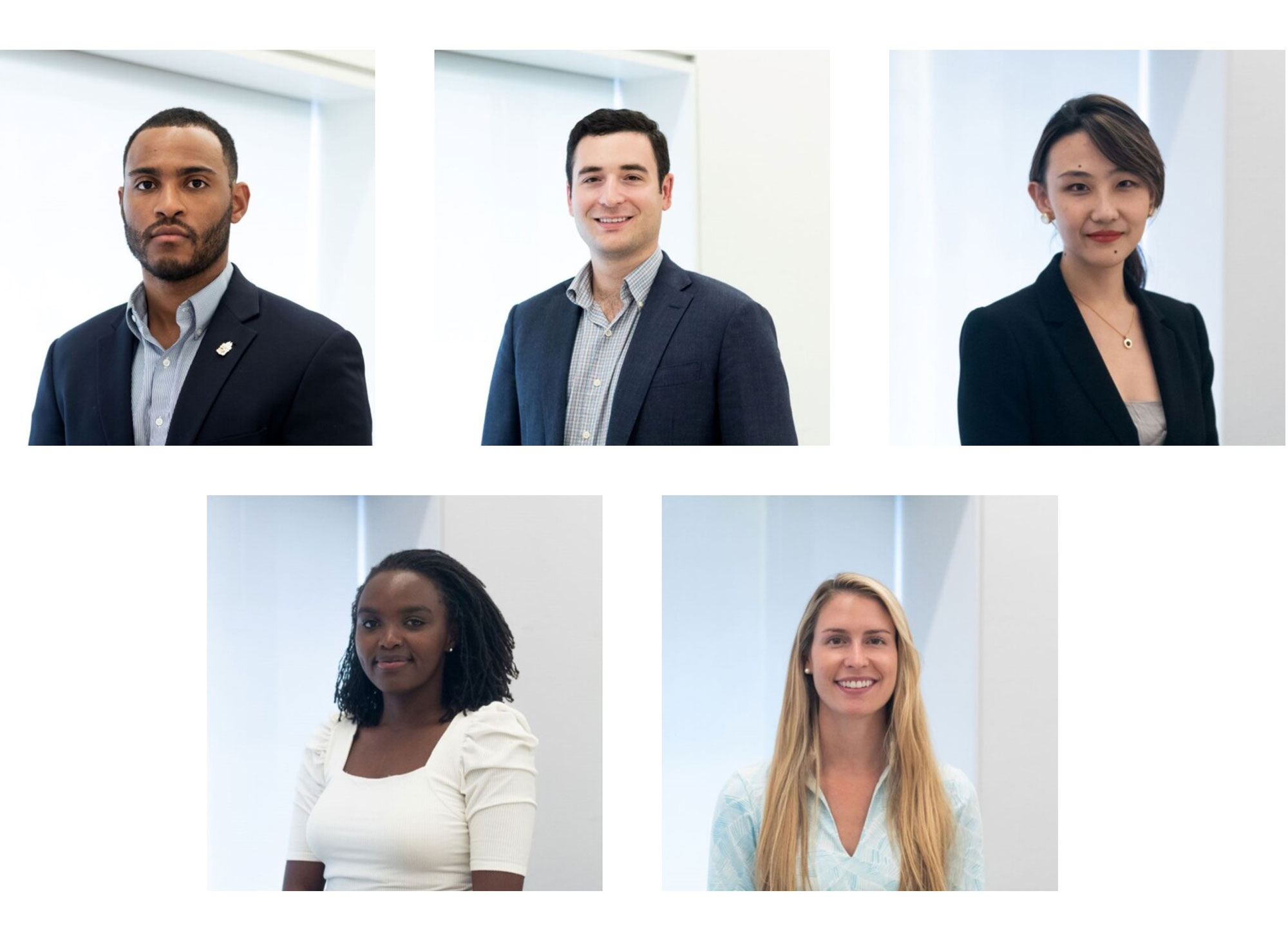 Headshots of five real estate students